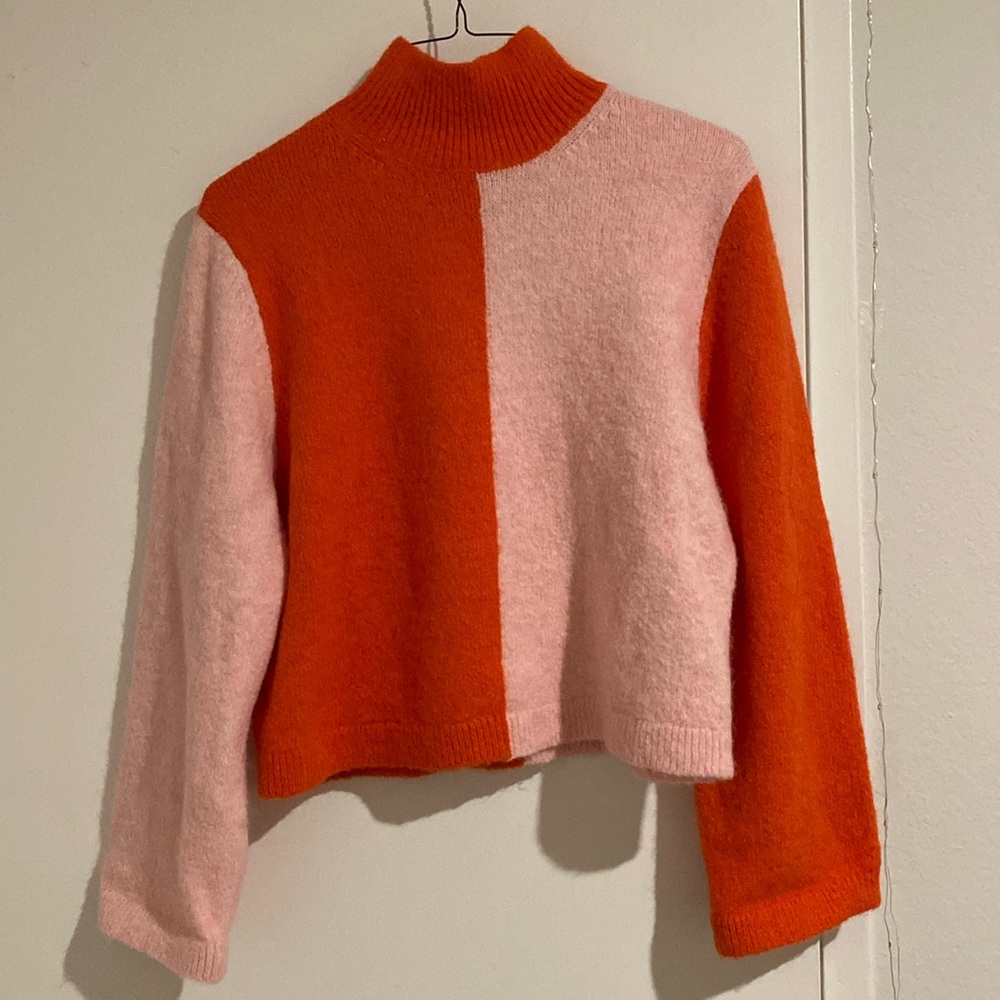 & other stories Stockholm atelier color block turtleneck sweater - S